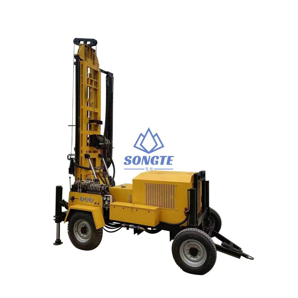 200m Trailer Mounted Water Borehole Drilling Rig Water Drill Rig (SW-200M)